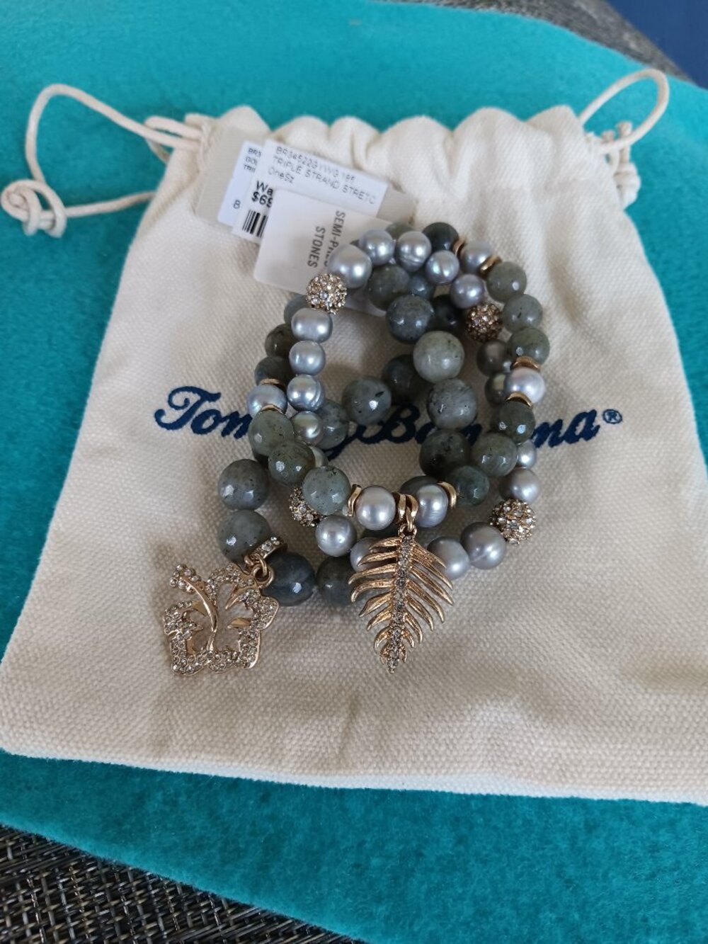 Tommy Bahama triple strand stretch bracelet